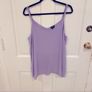 Torrid, chiffon like, flowing tank in lilac